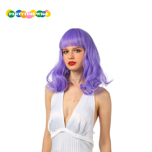 PARTYTIME SHORT NATURE CURLY PURPLE COLOR LADY WIGS