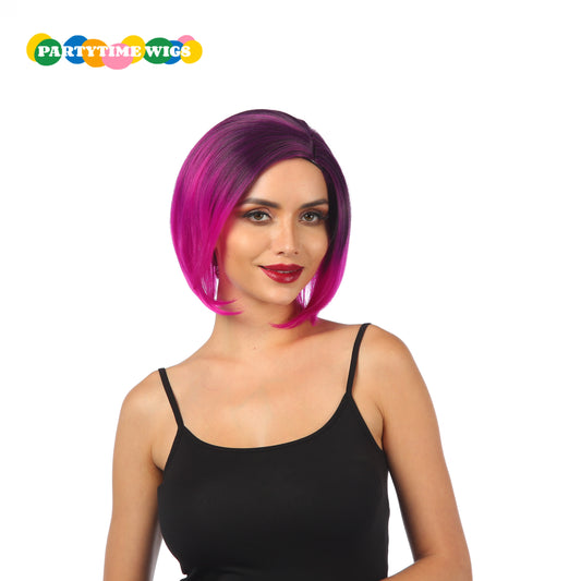 PARTYTIME SEXY STYLE SHORT SYNTHETIC FIBER PURPLE COLOR LADY WIGS