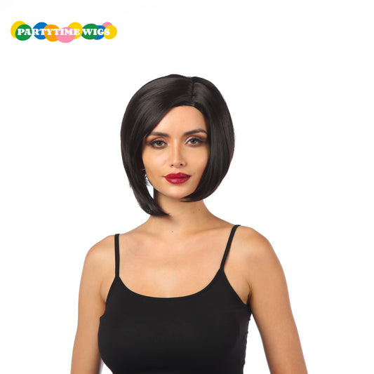 PARTYTIME SHORT SYNTHETIC FIBER BLACK COLOR LADY WIGS